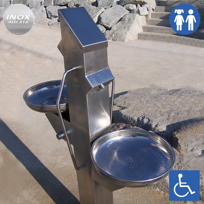 Font urbana Inclusiva per beure FX-03 inox